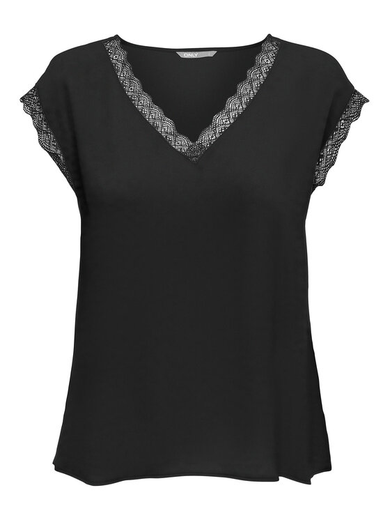 ONLY ONLY Bluzka 15252241 Czarny Regular Fit