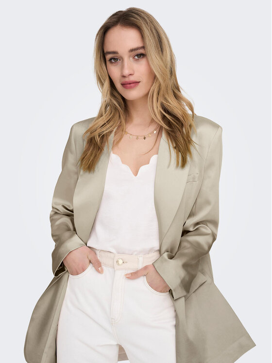 ONLY ONLY Bleizers 15275720 Pelēks Oversize