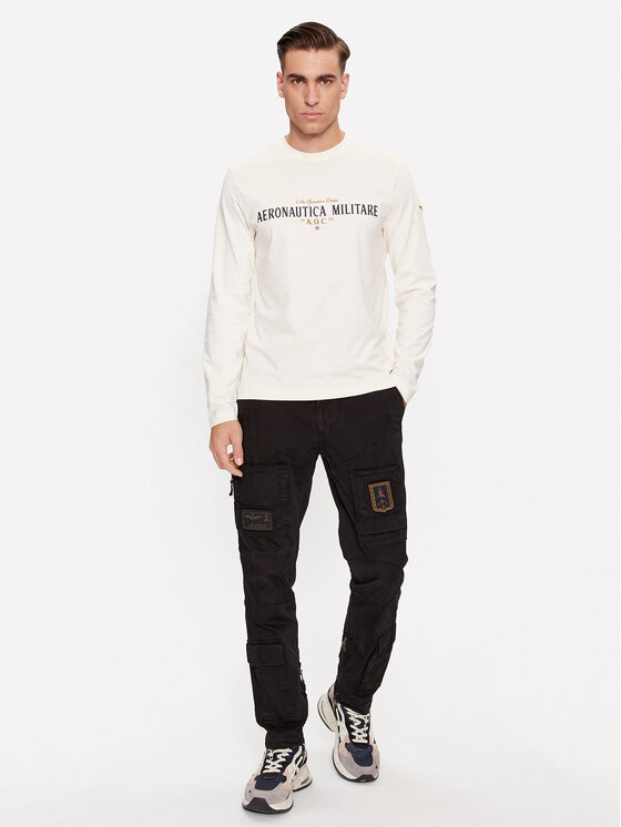 Aeronautica Militare Aeronautica Militare Longsleeve 232TS2187J538 Écru Regular Fit