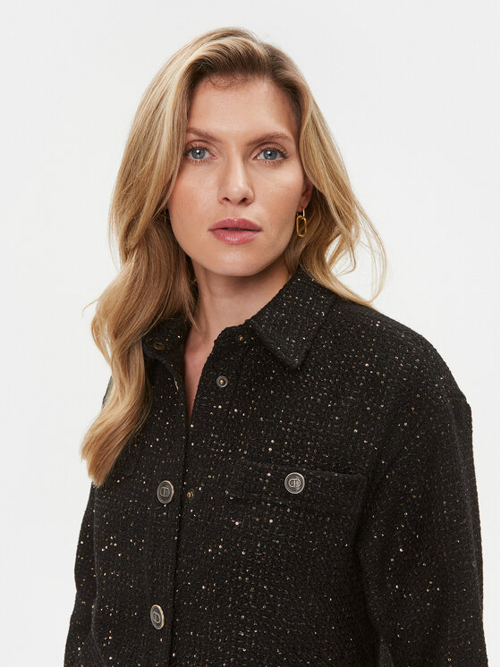 TWINSET TWINSET Σακάκι 232TT2180 Μαύρο Regular Fit