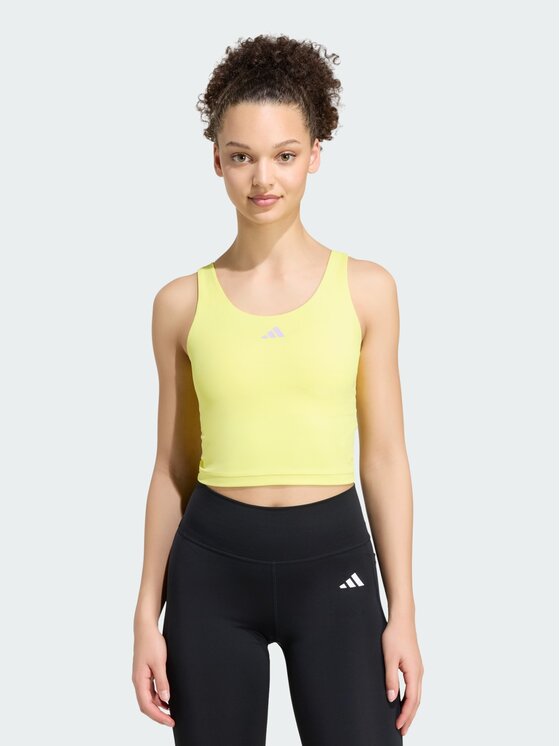 adidas adidas Koszulka techniczna 158405 Żółty Fitted Fit