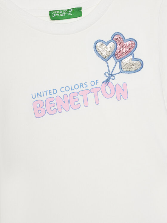 United Colors Of Benetton United Colors Of Benetton T-särk 3I1XG10JB Valge Regular Fit