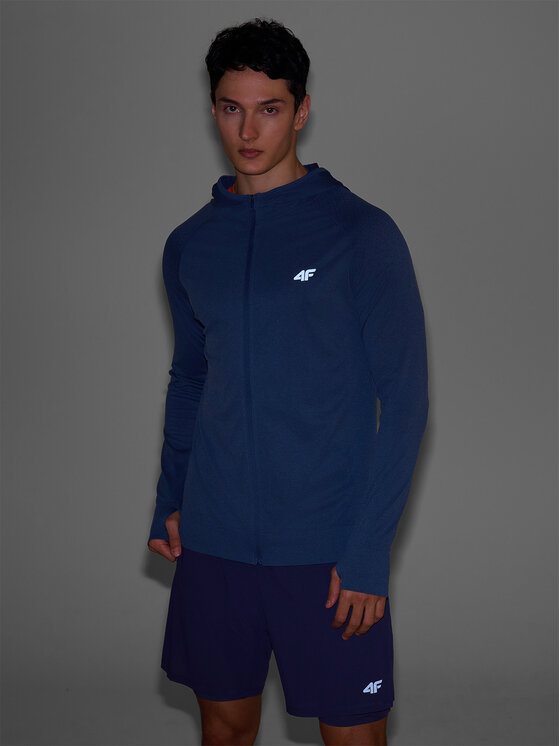 4F 4F Bluza BLAST Granatowy Slim Fit