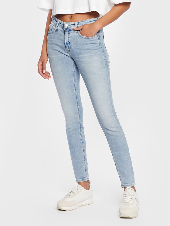 Calvin Klein Jeans Calvin Klein Jeans Jeans hlače J20J220246 Modra Skinny Fit