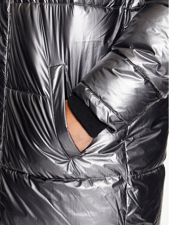 Guess Guess Zimní bunda M3BL43 WEHC0 Stříbrná Regular Fit