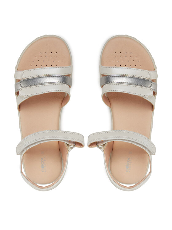 Geox Geox Sandały J Sandal Haiti Girl J458ZD 000NF C0459 D Biały