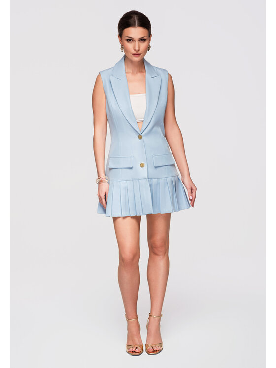 Ombre Ombre Sukienka wieczorowa LA-OM-DLR303 Niebieski Slim Fit