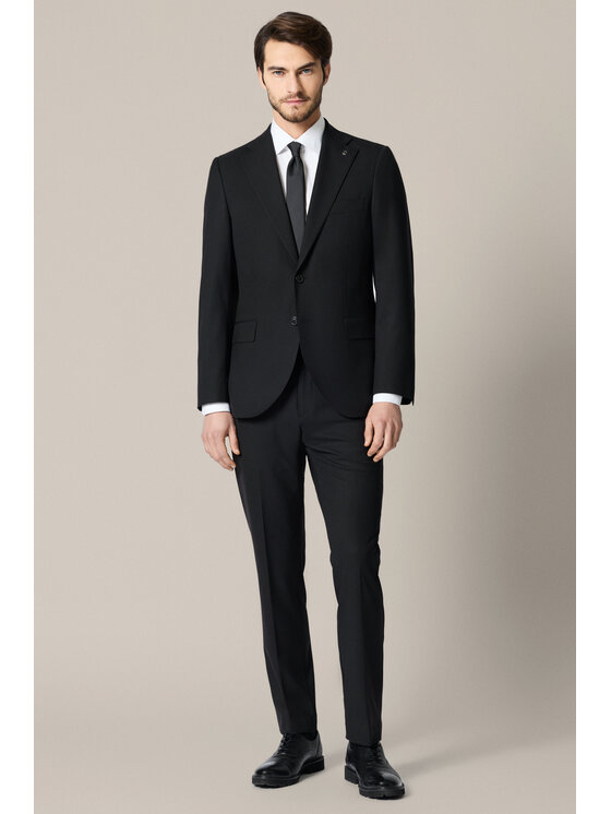 Lancerto Lancerto Garnitur Apricale GA073225000001 Czarny Slim Fit