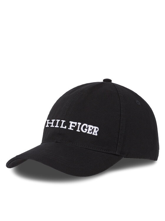 Șapcă Tommy Hilfiger Th Monotype Soft 6 Panel Cap AM0AM12154 Negru