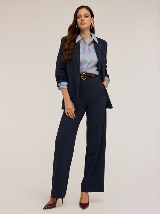 Motivi Motivi Pantaloni di tessuto P092Q004171N034 Blu Over Fit