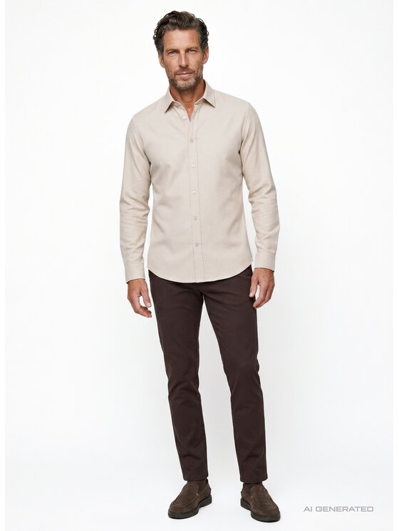Pako Lorente Pako Lorente Koszula P26WF-1X-001 Beżowy Slim Fit