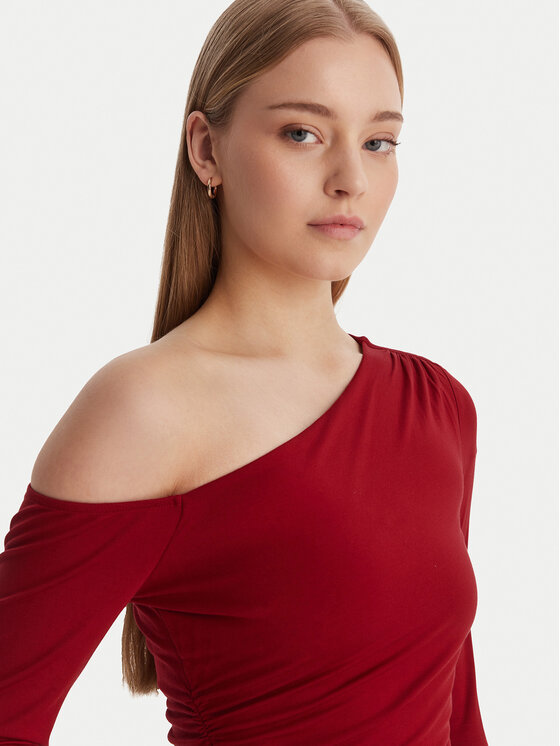 Guess Guess Bluza W6RP02 KC1J2 Rdeča Regular Fit