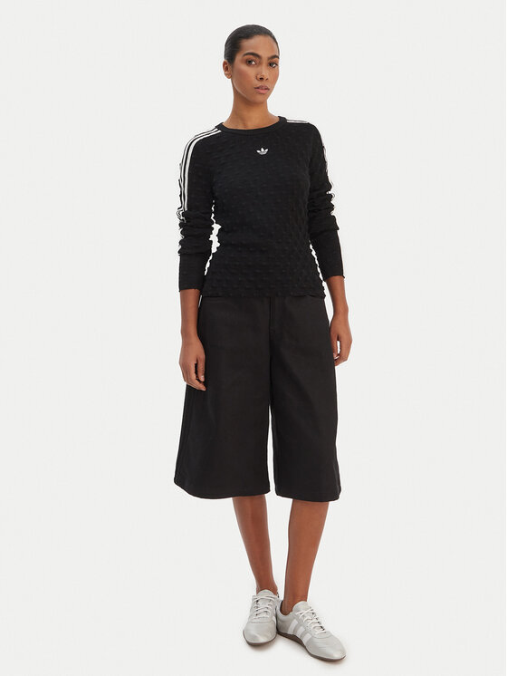 adidas adidas Svetr Solid Spike KS6460 Černá Slim Fit