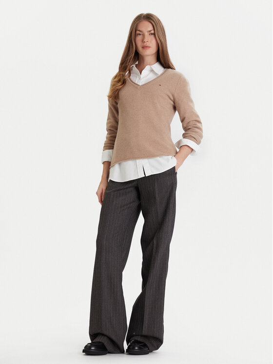 Tommy Hilfiger Tommy Hilfiger Svetr WW0WW43505 Béžová Regular Fit