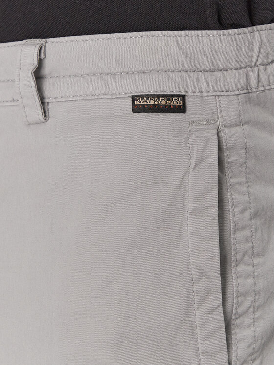 Napapijri Napapijri Шорти от плат N-Deline NP0A4HOT Сив Regular Fit