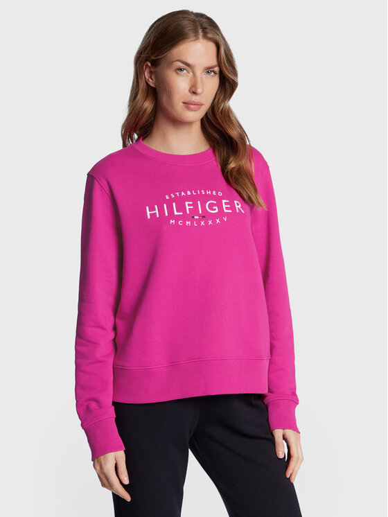 Tommy Hilfiger Rosa Cotton Women Sweatshirt