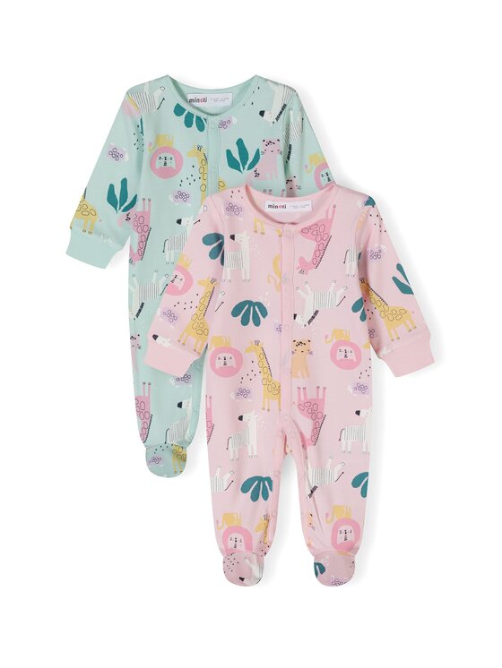 MINOTI MINOTI Komplet 2 par pajacy 24babypack38 Zielony