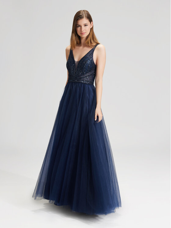 Hey Kyla Rochie de seară 5AG013HK Bleumarin Regular Fit