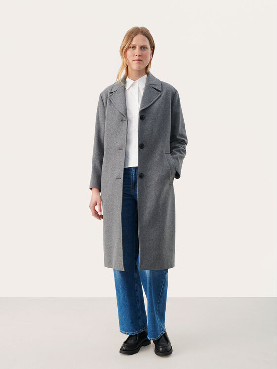 Part Two Part Two Μάλλινο παλτό Charlotte 30307776 Γκρι Regular Fit