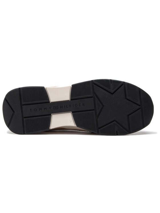 Tommy Hilfiger Tommy Hilfiger Laisvalaikio batai Cool Leather Debossed Sneaker FW0FW04028 Smėlio