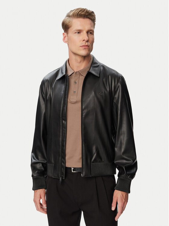 Calvin Klein Calvin Klein Giacca in similpelle LV04RG406G Nero Regular Fit