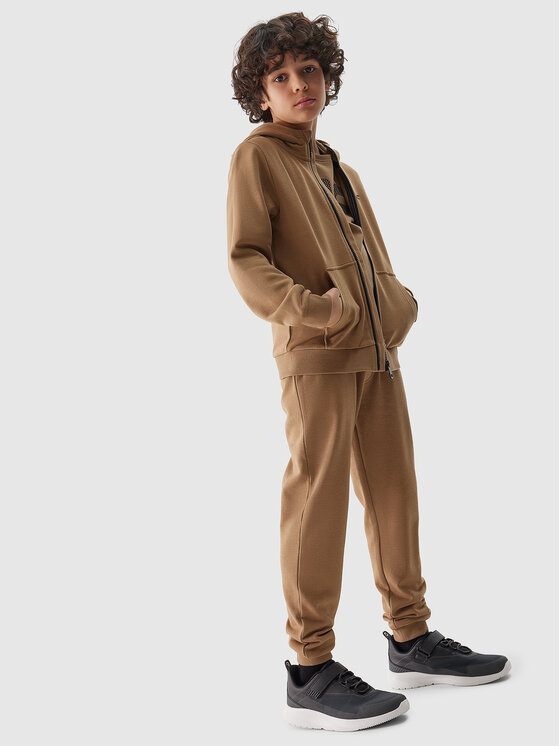4F 4F Mikina 4FJWSS24TSWSM0926-83S Hnedá Regular Fit