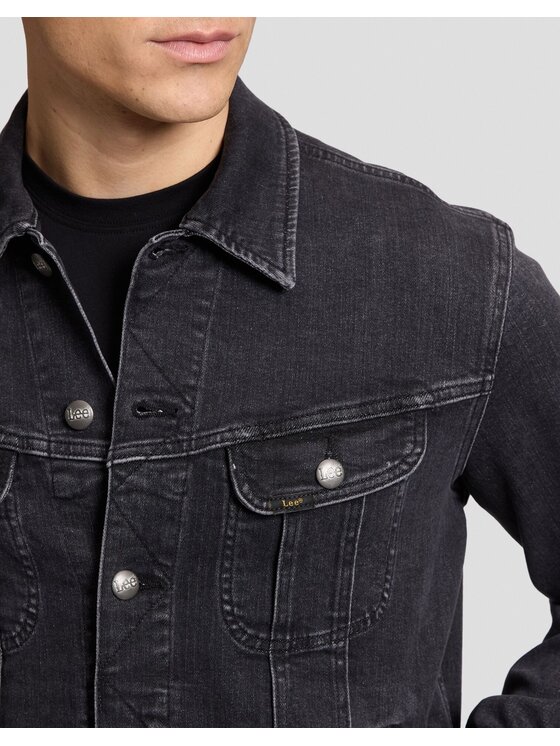 Lee Lee Kurtka jeansowa RIDER JACKET Czarny Regular Fit