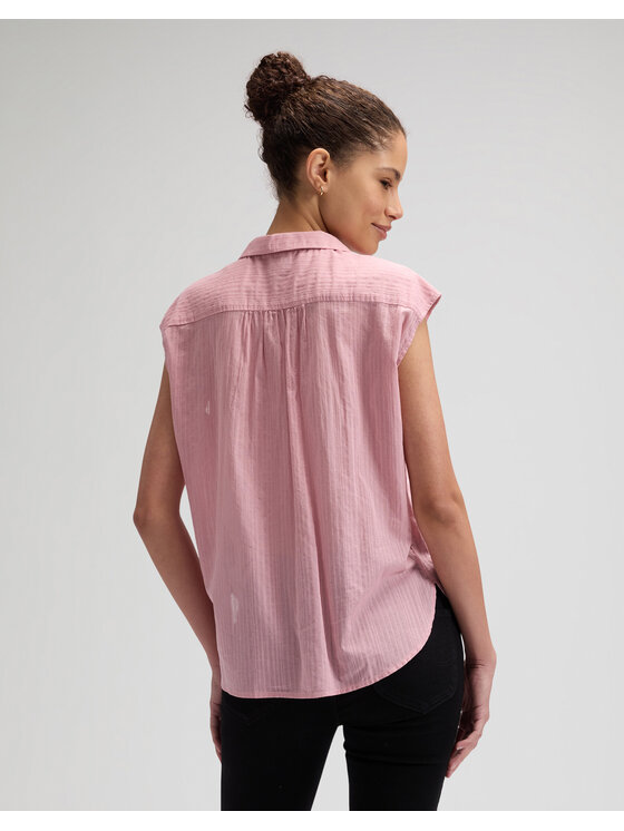 Lee Lee Koszula CAP SVE SHIRT Różowy Relaxed Fit