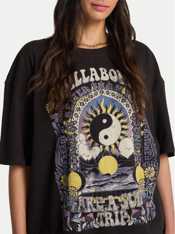 Billabong Billabong Majica Surf Trip EBJZT00593 Črna Loose Fit
