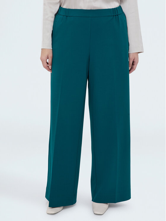 Fiorella Rubino Fiorella Rubino Pantaloni di tessuto P011L002301N024 Turchese Over Fit