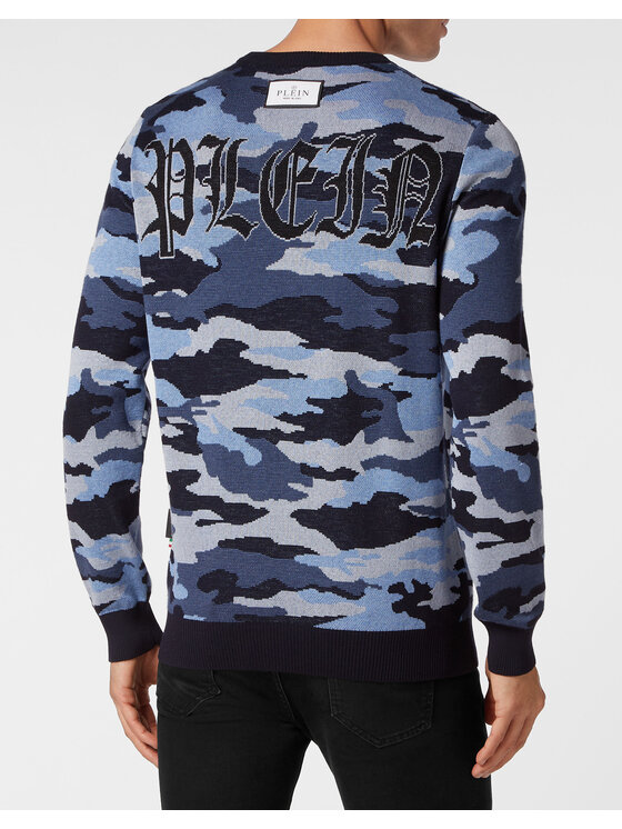 PHILIPP PLEIN PHILIPP PLEIN S dlouhým rukávem 14859 Tmavomodrá Regular Fit