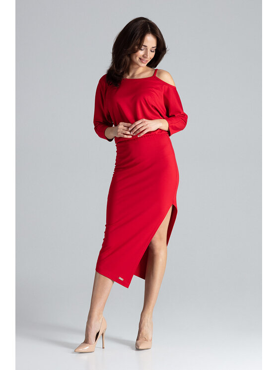 Lenitif Vestito K479 Rosso Regular Fit
