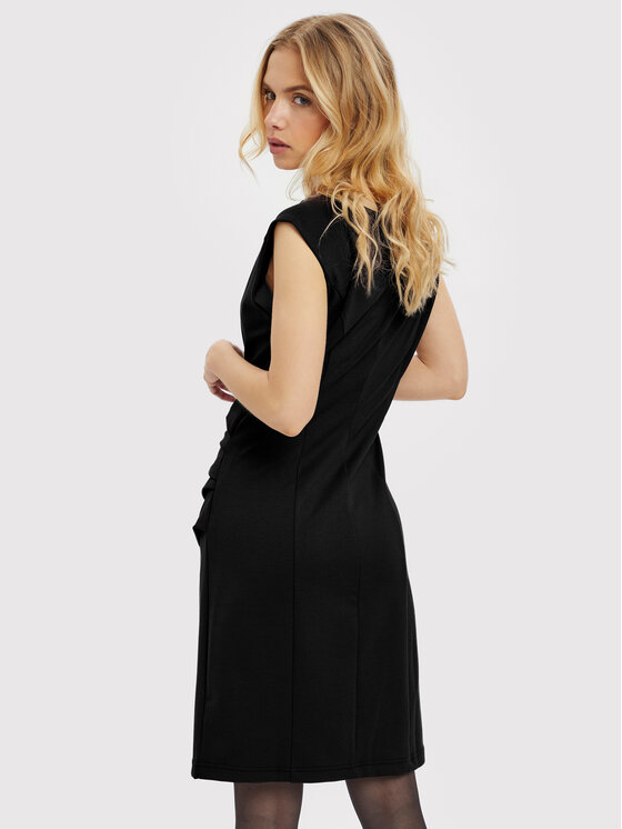 Kaffe Kaffe Koktejlové šaty India 501002 Černá Slim Fit