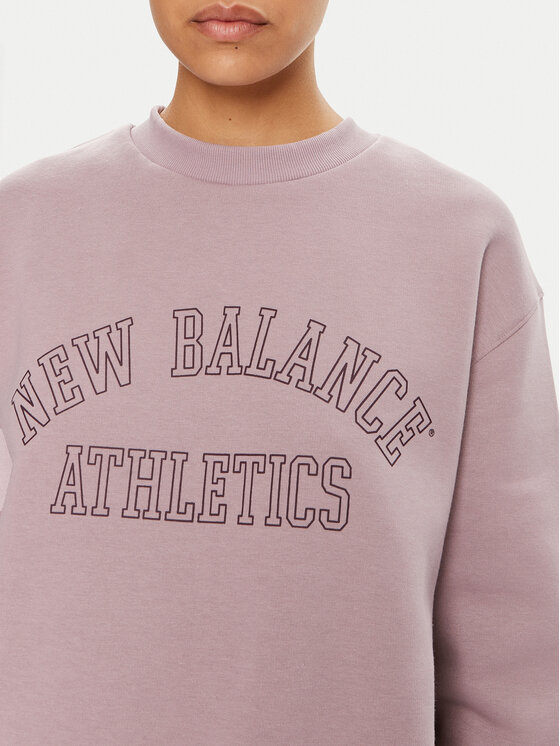 New Balance New Balance Суитшърт Graphic WT43516 Виолетов Relaxed Fit