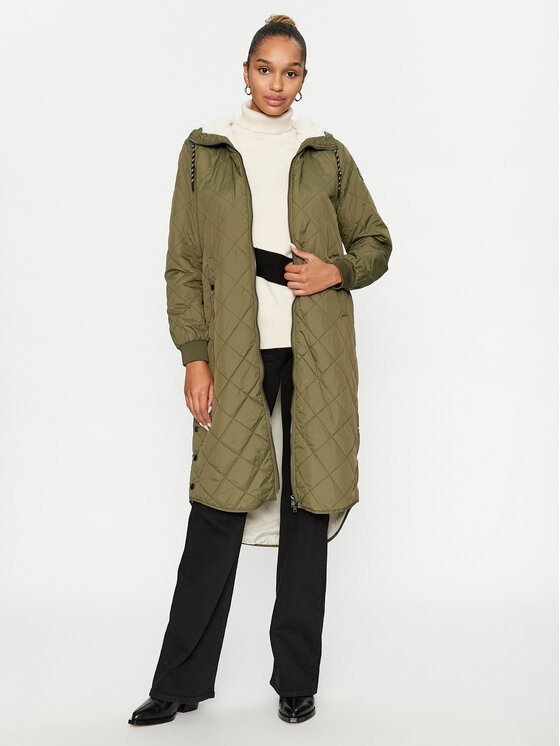ONLY ONLY Зимно яке 15295389 Зелен Regular Fit