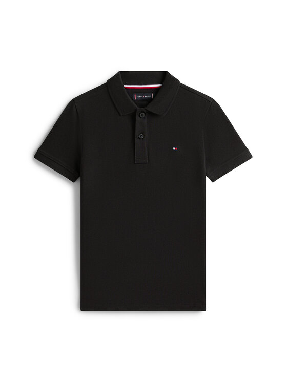 Tommy Hilfiger Tommy Hilfiger Polo marškinėliai Flag KB0KB09103 Juoda Regular Fit