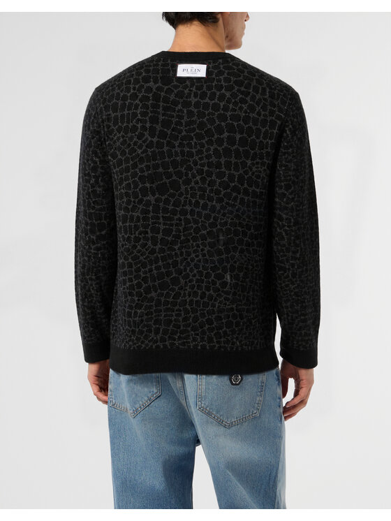 PHILIPP PLEIN PHILIPP PLEIN Sveter 32061 Čierna Regular Fit