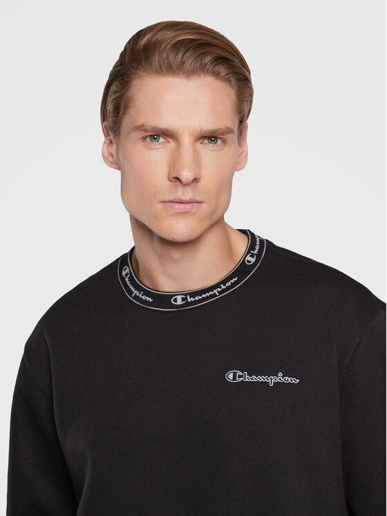 Felpa Rib 217870 Nero Regular Fit