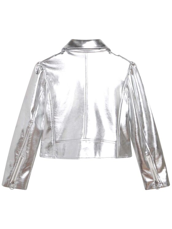 Giacca in similpelle R16123 D Grigio Regular Fit