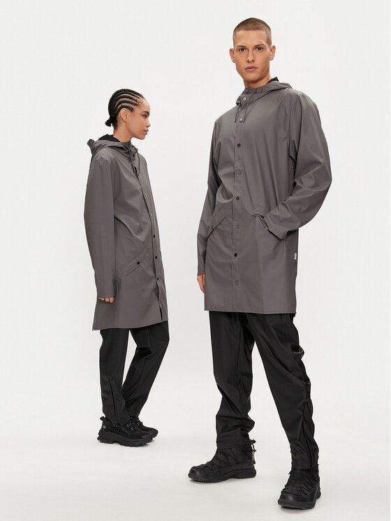 Rains Rains Μπουφάν αδιάβροχο Long Jacket W3 12020 Γκρι Regular Fit