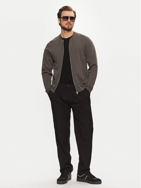 Jack&Jones Jack&Jones Majica dugih rukava Calvin 12269128 Siva Relaxed Fit