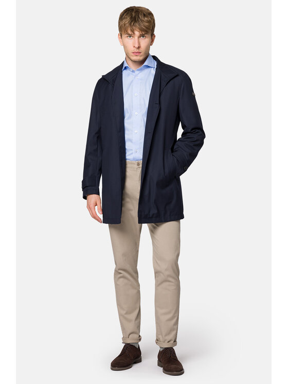 Lancerto Lancerto Płaszcz przejściowy Calvia PC131223000009 Granatowy Regular Fit