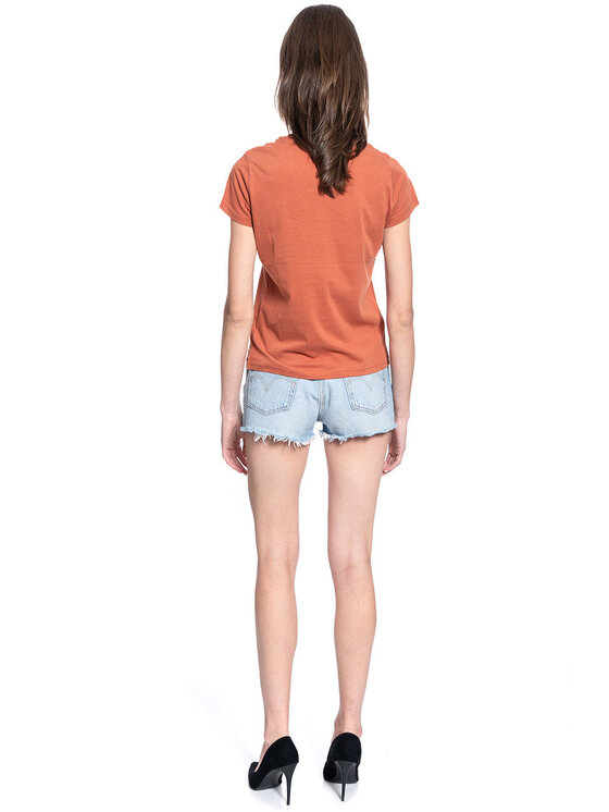 Lee Lee T-Shirt CREW NECK TEE Pomarańczowy Regular Fit