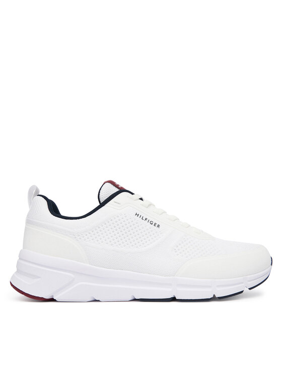 Tommy Hilfiger Tommy Hilfiger Sneakers Light Knitted Hilfiger Runner FM0FM06010 Weiß