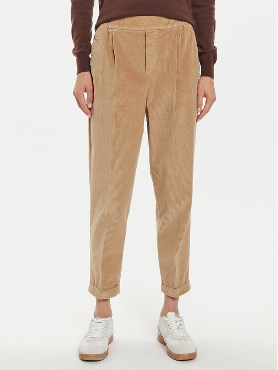United Colors Of Benetton Bavlnené nohavice 4HA2556K4 Hnedá Loose Fit