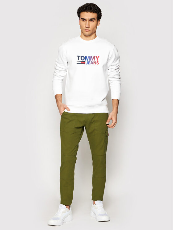Tommy Jeans Felpa Tjm Ombre Corp Logo DM0DM10202 Bianco Regular Fit •  Modivo.it
