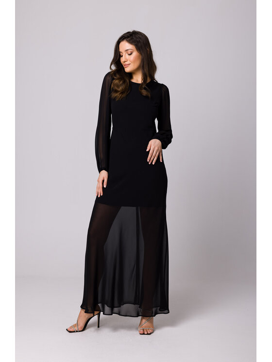 Makover Makover Vestito da giorno K166 Nero Regular Fit
