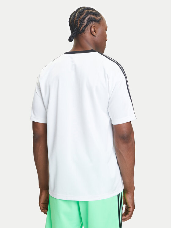 adidas adidas Tricou adicolor Jacquard JW5877 Alb Loose Fit