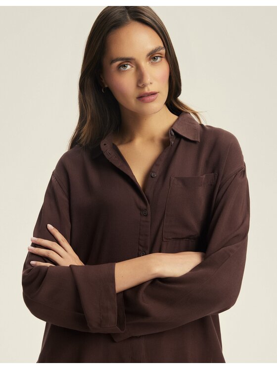 Esotiq Esotiq Piżama 43828 Brązowy Regular Fit