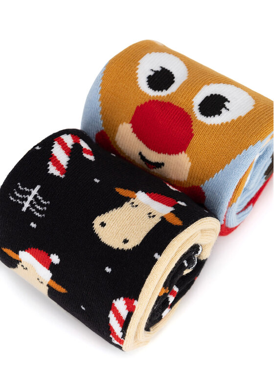Jenny Fairy Jenny Fairy Set di 2 paia di calzini lunghi unisex 4WB-005-AW24 (2-pack) Multicolore
